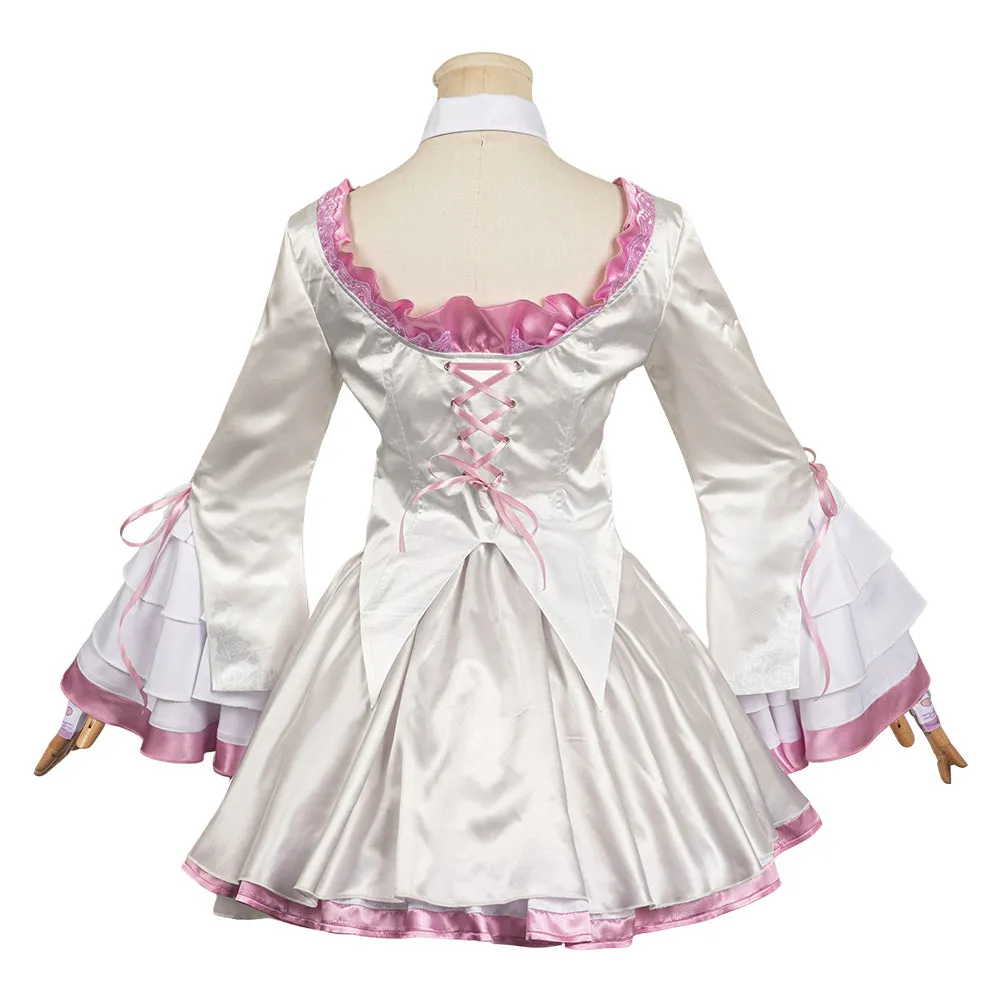 Tekken 8 Lili White Printed Dress Suit Cosplay Costume Outfits Halloween Carnival Suit