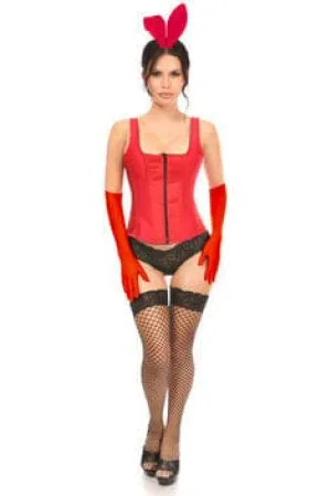 Top Drawer 4 PC Classic Red Bunny Corset Costume