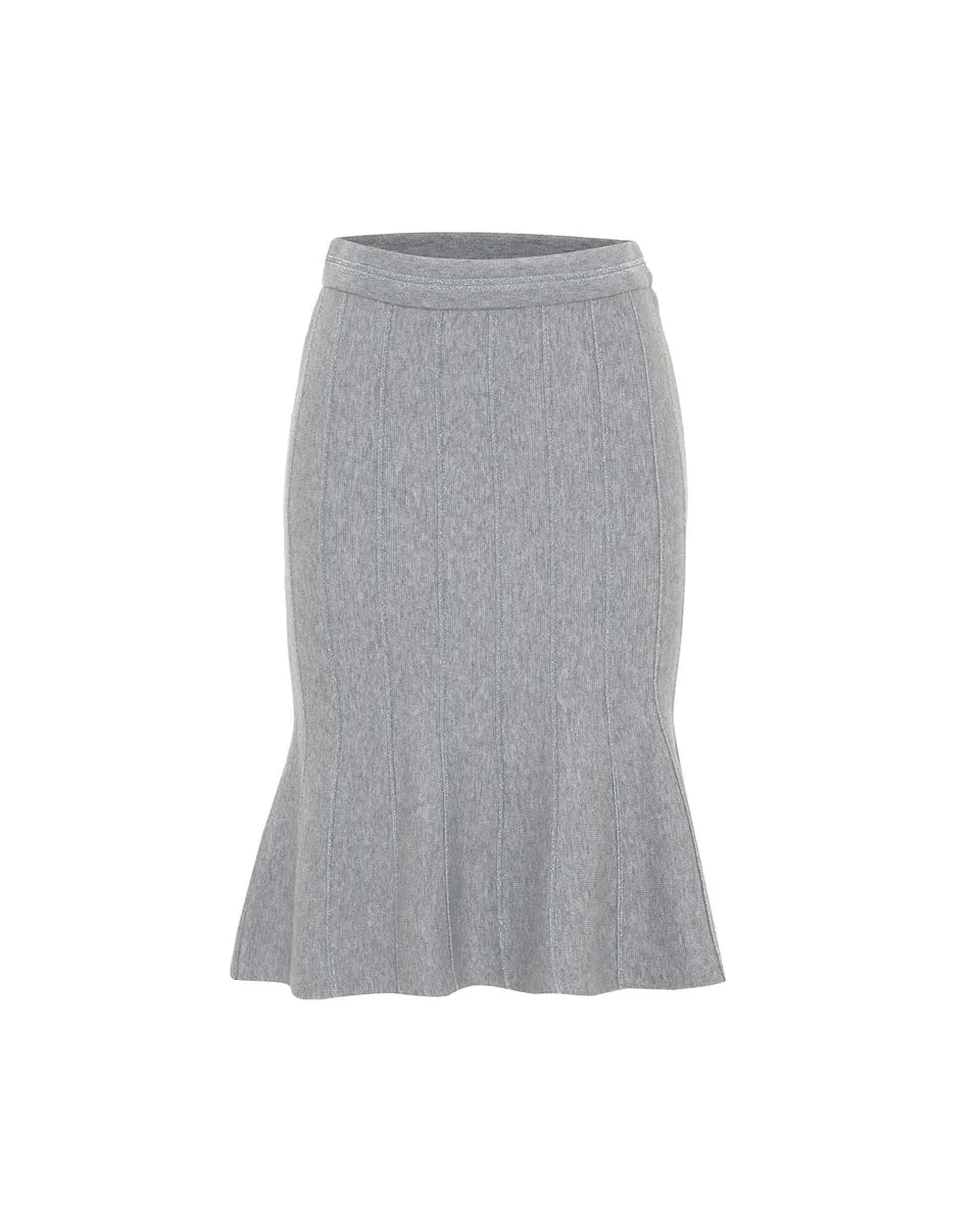 TS Theo Ersa Shimmer Rib Stripe Tulip Skirt