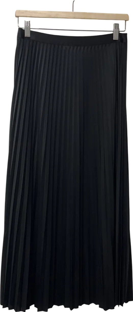 TU Black Chiffon Pleated Skirt UK 8
