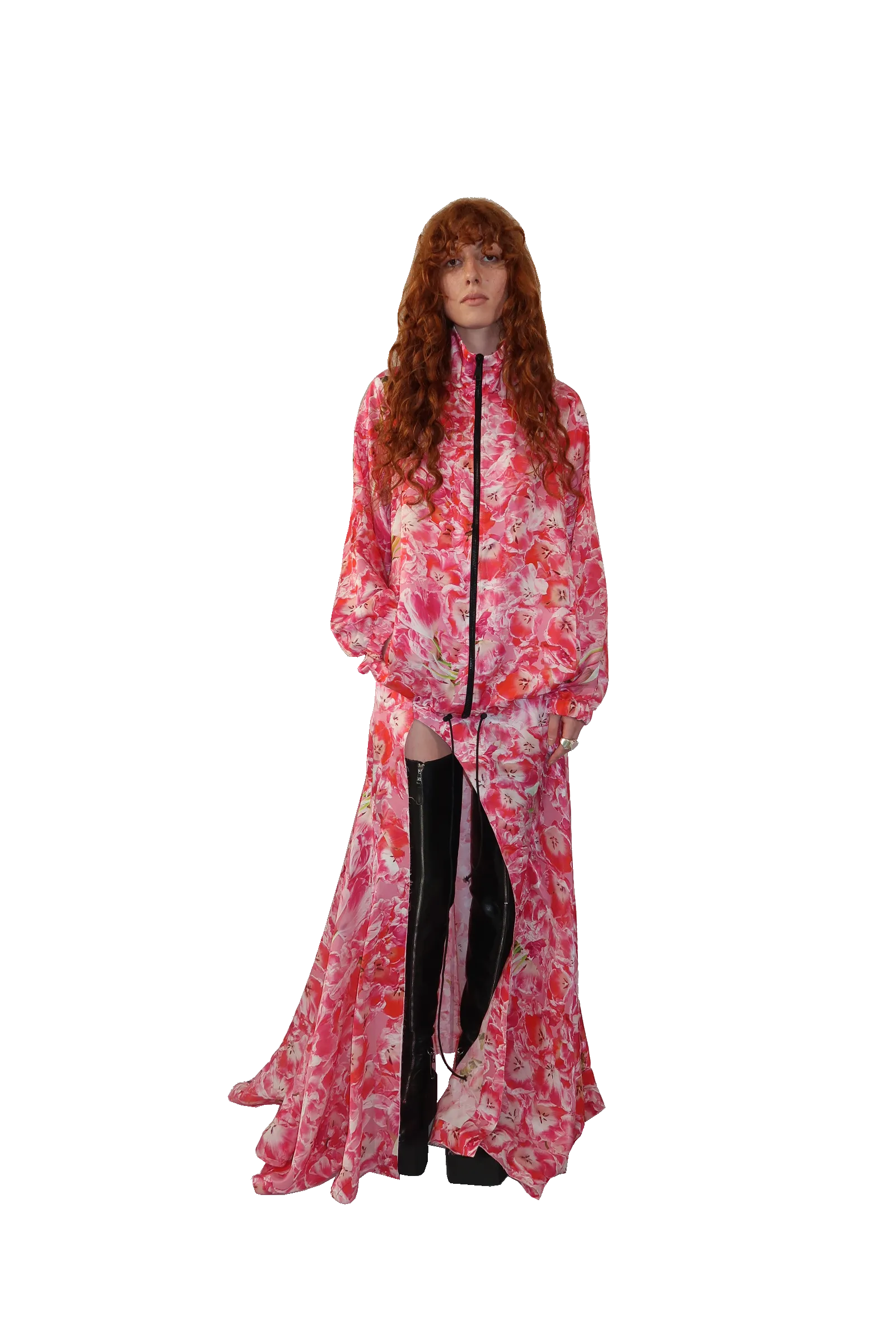 Tulip-print Maxi Skirt