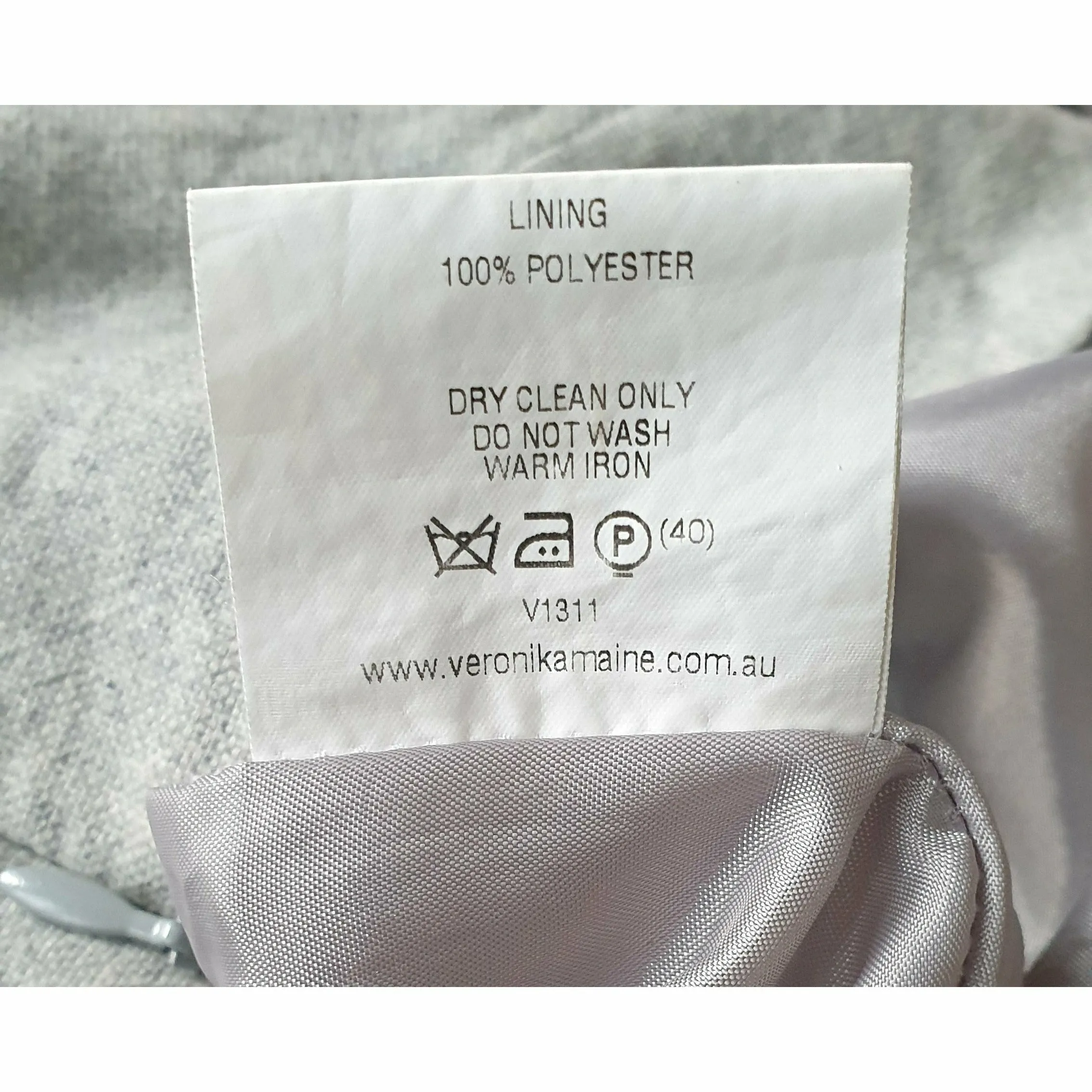 Veronica Maine neutral wool mix high waist skirt size 12