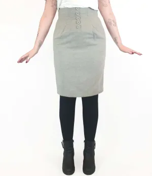 Veronica Maine neutral wool mix high waist skirt size 12