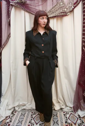 Vintage Leopard Print 80s Jumpsuit