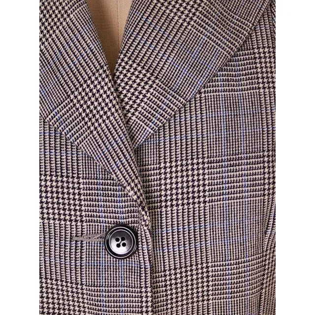 Vintage Suit Plaid Wool Pencil Skirt 1940s New w/Tags Womens
