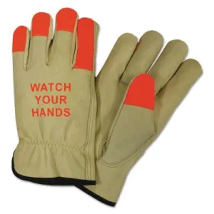 West Chester Driver Gloves, Grain Cowhide Leather, Large, Brown, 990KOT/L