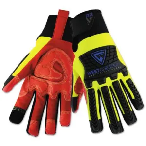 WEST CHESTER Extreme Work MultiPurpX Gloves, X-Large, Black/Gray, Hook and Loop, 89301/XL