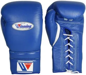 Winning Lace-up Boxing Gloves - Blue