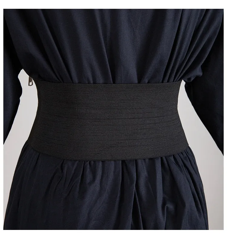 Women Dress Hooded Patchwork Corset Dress Drawstring
