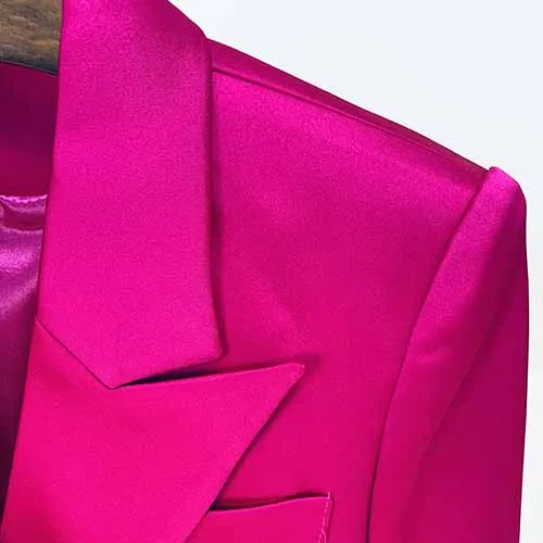 Women Rose Bra  Blazer   Rose Skirt 3 Pieces Set Short Skirt Suits
