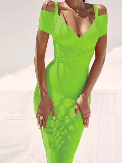 Women's Off Shoulder Bandage Dress..